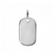 Pendentif argent plaque GI militaire gravable