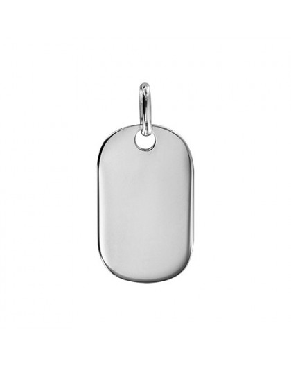 Pendentif argent plaque GI militaire gravable