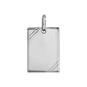 Pendentif argent plaque ciselée petit modèle