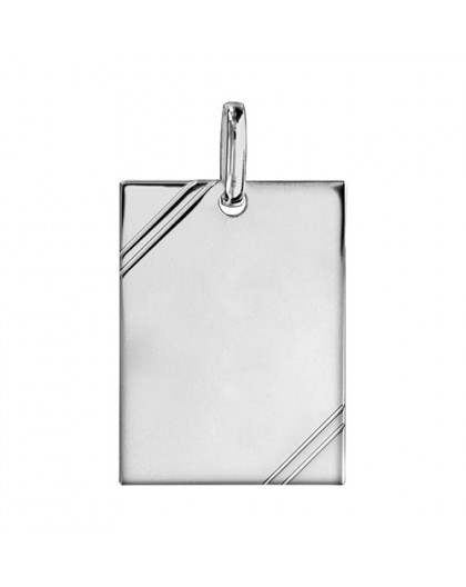 Pendentif argent plaque ciselée grand modèle