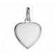 Pendentif argent coeur plat gravable