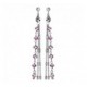 Boucles oreilles argent pendantes fils et oxydes