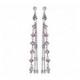 Boucles oreilles argent pendantes fils et oxydes