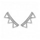 Boucles oreilles argent modernes oxydes triangles