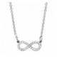 Collier argent motif infini serti oxydes