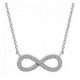 Collier argent motif infini serti oxydes zirconium