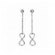 Boucles oreilles argent pendantes infini