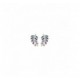 Boucles oreilles argent feuillage oxydes couleurs
