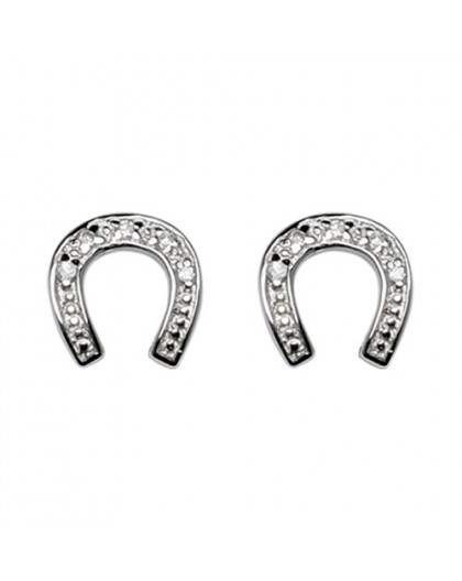 Boucles oreilles argent fer à cheval