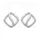 Boucles oreilles argent motif carré oxydes