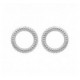 Boucles oreilles argent cercles fil torsadé