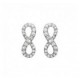 Boucles oreilles argent motif infini oxydes