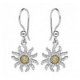 Boucles oreilles argent Edelweiss oxydes