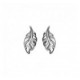 Boucles oreilles argent motif feuilles