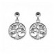 Boucles oreilles argent Arbre de vie oxydes