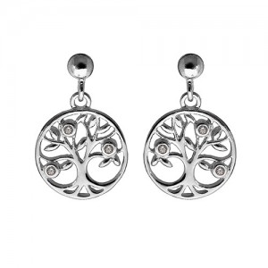 Boucles oreilles argent Arbre de vie oxydes