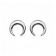 Boucles oreilles argent croissant lune