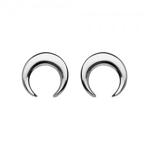 Boucles oreilles argent croissant lune