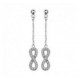 Boucles oreilles argent pendante infini oxydes