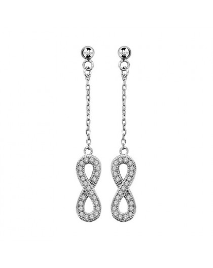 Boucles oreilles argent pendante infini oxydes