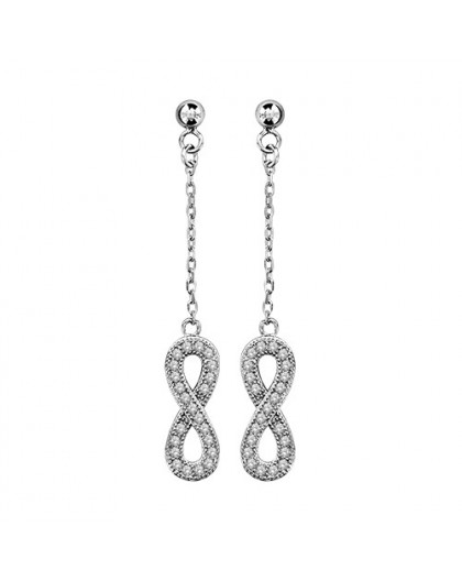 Boucles oreilles argent pendante infini oxydes