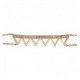 Bracelet plaqué or triangles oxydes double chaine