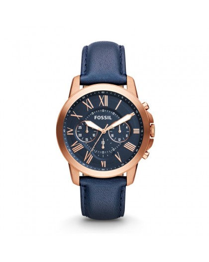 Montre Fossil FS4835IE cuir bleu