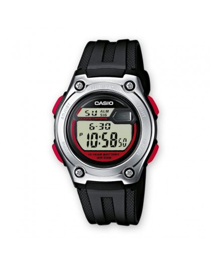 Montre Casio W-211-1BVES PU noir enfant