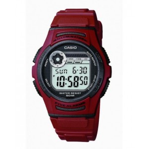 Montre Casio W-213-4AVES PU rouge