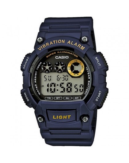 Montre Casio W-735H-2AVEF PU bleu alarme vibrante