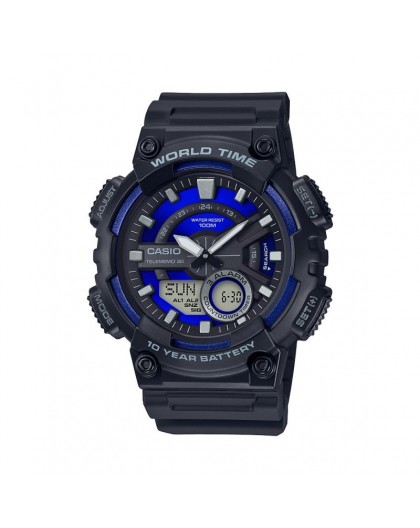 Montre Casio AEQ-110W-2A2VEF PU noir world time
