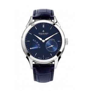 Montre PEQUIGNET Rue Royale cadran bleu mat