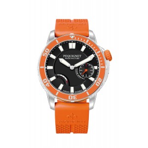 Montre PEQUIGNET Plongée royale 300m lunette orange