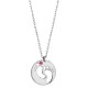 Collier empreinte pieds fille en argent massif