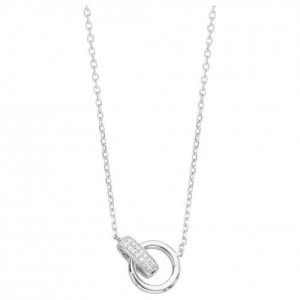 Collier argent oxydes zirconium