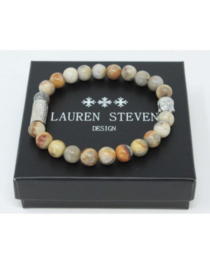 Bracelet Lauren Steven Crazy stone taille L