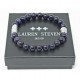 Bracelet Lauren Steven Pierre sable bleu taille L