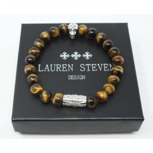 Bracelet Lauren Steven Oeil de tigre taille M