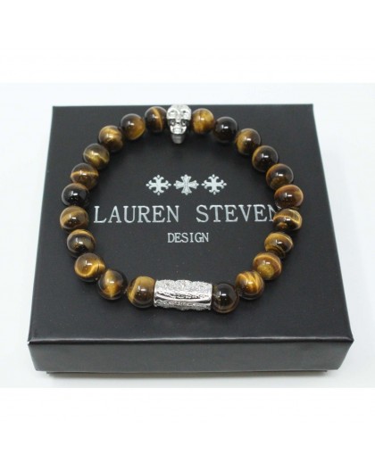 Bracelet Lauren Steven Oeil de tigre taille M