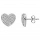 Boucles d'oreilles argent et oxydes pavage coeurs