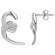 Boucles d'oreilles argent et oxydes motif zig zag