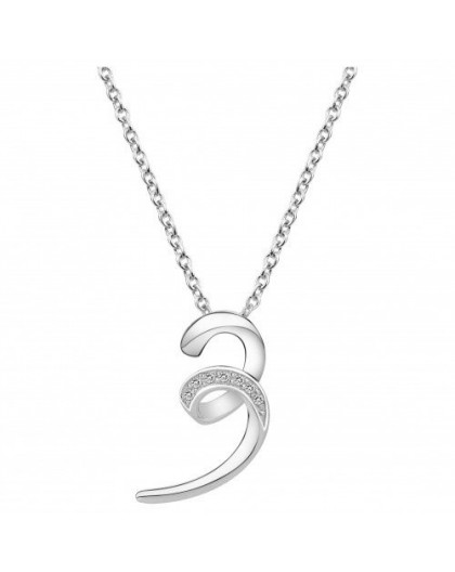 Collier argent oxydes zirconium ressort