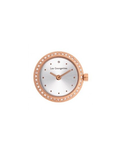 Montre Les Georgettes Précieuses rosée ronde