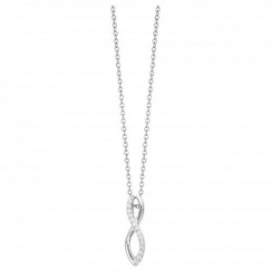 Collier argent oxydes zirconium infini huit