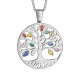 Collier argent Arbre de vie émail de couleur