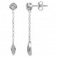 Boucles d'oreilles argent et oxydes pendantes