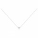 Collier argent oxydes zirconium triangle