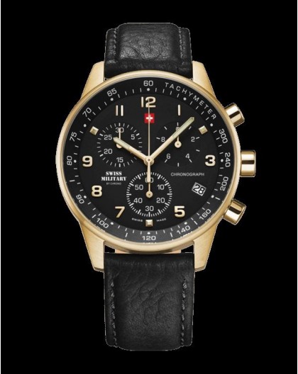 Montre Swiss Military SM34012.10 chrono plaqué or