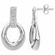 Boucles d'oreilles argent et oxydes cercle