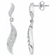 Boucles d'oreilles argent et oxydes motif volutes